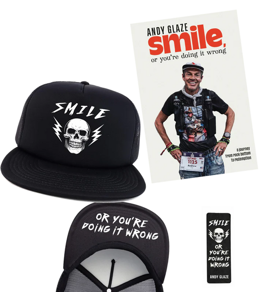Signed Copy – Smile, or You're Doing It Wrong: Book & Hat Bundle