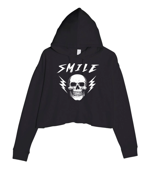 Ladies Smile Crop Hoodie